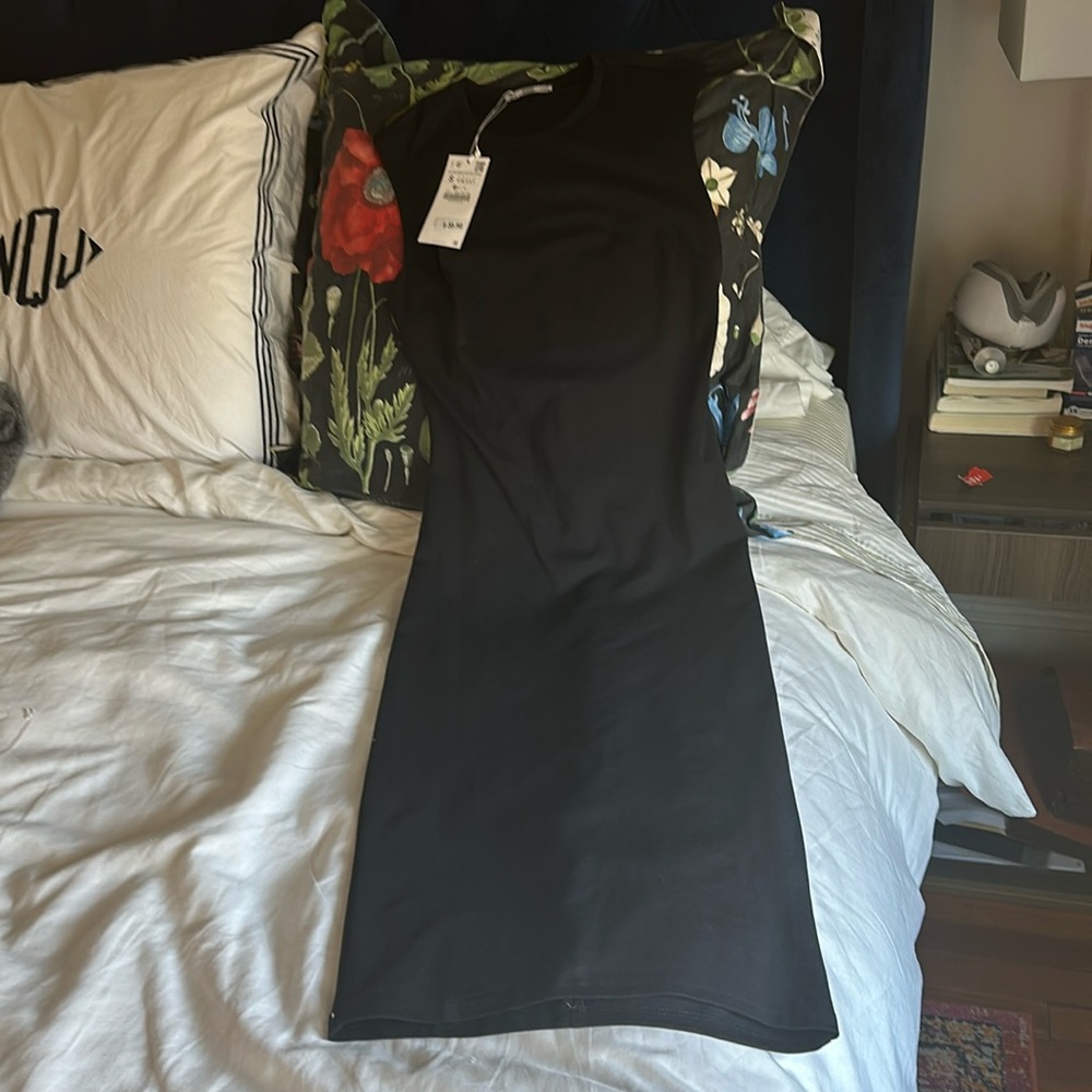 Zara size small black stretch sleeveless dress